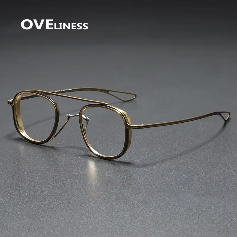 Pure Titanium Glasses Frame Men Retro Round Eyeglasses frame Women Vintage Brand Design Spectacles High Quality male Eyewear
Pure Titanium Glasses Frame Men Retro Round Eyeglasses frame Women Vintage Brand Design Spectacles High Quality male Eyewear