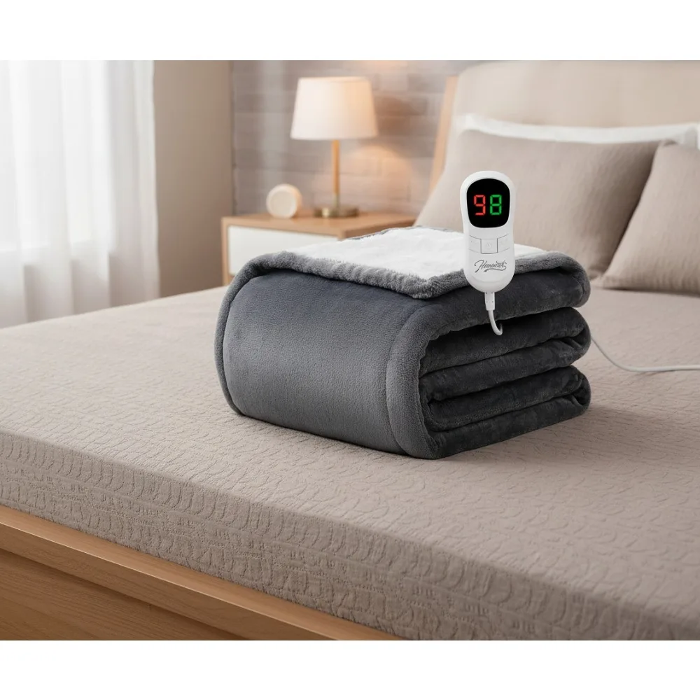 Одеяло с электрическим подогревом 50x60 дюймов, 10 уровней нагрева, автоматическое отключение, защита от перегрева, можно стирать в машине
Одеяло с электрическим подогревом 50x60 дюймов, 10 уровней нагрева, автоматическое отключение, защита от перегрева, можно стирать в машине