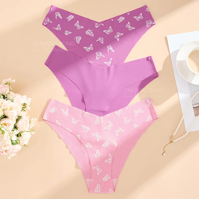 3pcs Sweet Butterfly Printed Women Panties Sexy Low-Waist Briefs Ice Silk Thin Lingerie Breathable Seamless Underwear Underpants
3pcs Sweet Butterfly Printed Women Panties Sexy Low-Waist Briefs Ice Silk Thin Lingerie Breathable Seamless Underwear Underpants