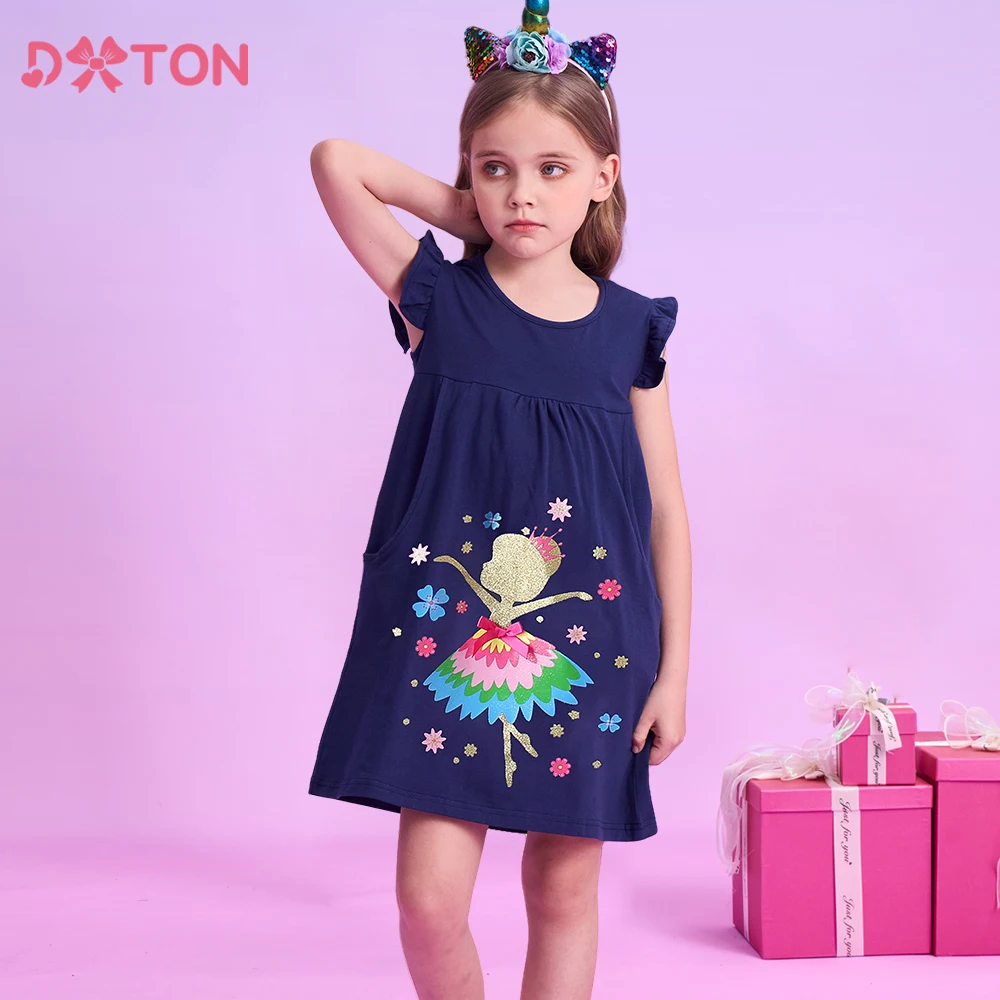 DXTON Kids Casual Dresses Ruffled Sleeve Summer Children's Vestidos Floral Dancing Elf Printed Formal Girls Dresses with Pockets
DXTON Kids Casual Dresses Ruffled Sleeve Summer Children's Vestidos Floral Dancing Elf Printed Formal Girls Dresses with Pockets
