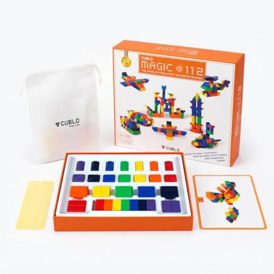 Magnetic Cube Blocks for Creative Play Cognitive Development, 112pcs Colorful ABS Plastic Cubes with Strong Magnets
Magnetic Cube Blocks for Creative Play Cognitive Development, 112pcs Colorful ABS Plastic Cubes with Strong Magnets
