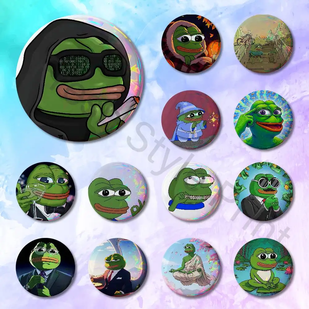 Meme P-Pepe the F-Frog Pins 58mm Cute Cartoon Badge Handmade Brooches for Backpack Accessories
Meme P-Pepe the F-Frog Pins 58mm Cute Cartoon Badge Handmade Brooches for Backpack Accessories