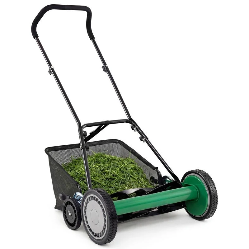 18 Inch Push Reel Lawn Mower 4-Position Adjustable with Removable Grass Catcher-Green
18 Inch Push Reel Lawn Mower 4-Position Adjustable with Removable Grass Catcher-Green