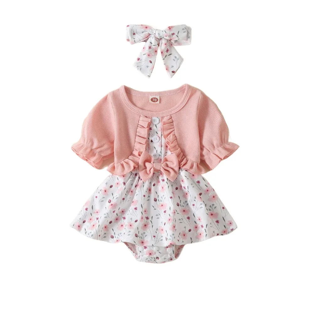 Elegant Bowknot Toddle Princess Dress Cotton Sweet Summer Baby Bodysuit Infant Flower False 2Piece Jumpsuit Dress Beach Vacation
Elegant Bowknot Toddle Princess Dress Cotton Sweet Summer Baby Bodysuit Infant Flower False 2Piece Jumpsuit Dress Beach Vacation