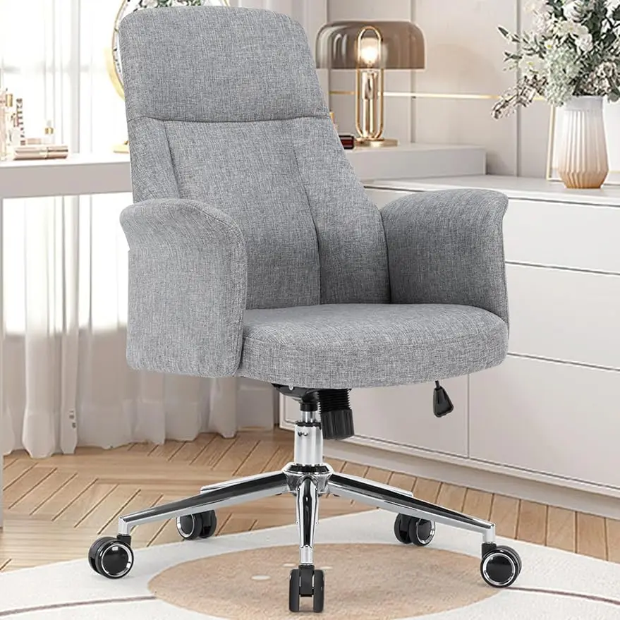 Luckyear Home Office Chair Desk Chair, Ergonomic Computer Chair Modern Linen Fabric Adjustable Height Task Chair with Rocking
Luckyear Home Office Chair Desk Chair, Ergonomic Computer Chair Modern Linen Fabric Adjustable Height Task Chair with Rocking