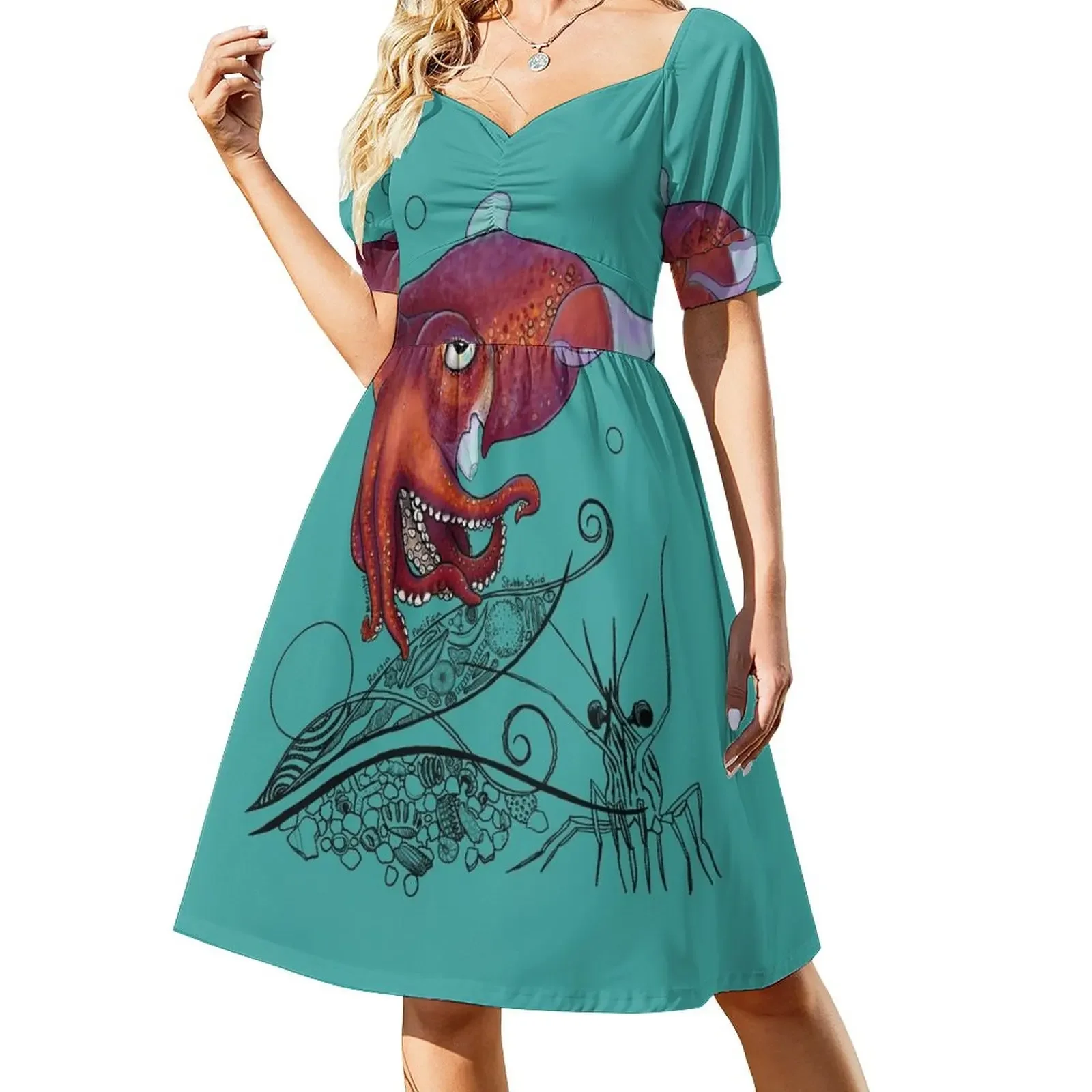 Stubby Squid Doodle Short-Sleeved Dress dresses summer woman 2025 long sleeve dresses clothes
Stubby Squid Doodle Short-Sleeved Dress dresses summer woman 2025 long sleeve dresses clothes