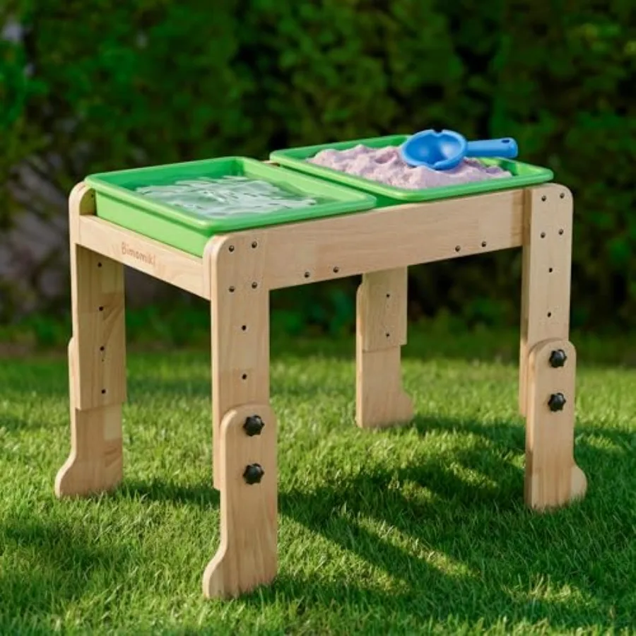 Outdoor sand sensory water table for toddlers 1-3 solid pine wood natural wood color 3-in-1 adjustable height STEM pipe system
Outdoor sand sensory water table for toddlers 1-3 solid pine wood natural wood color 3-in-1 adjustable height STEM pipe system