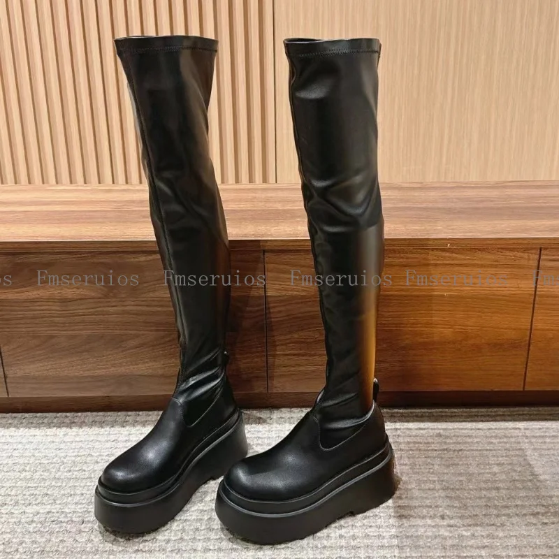 Женские сапоги выше колена Сапоги до середины икры из натуральной кожи с круглым носком на толстой подошве Повседневные модные простые короткие сапоги в британском стиле
Женские сапоги выше колена Сапоги до середины икры из натуральной кожи с круглым носком на толстой подошве Повседневные модные простые короткие сапоги в британском стиле