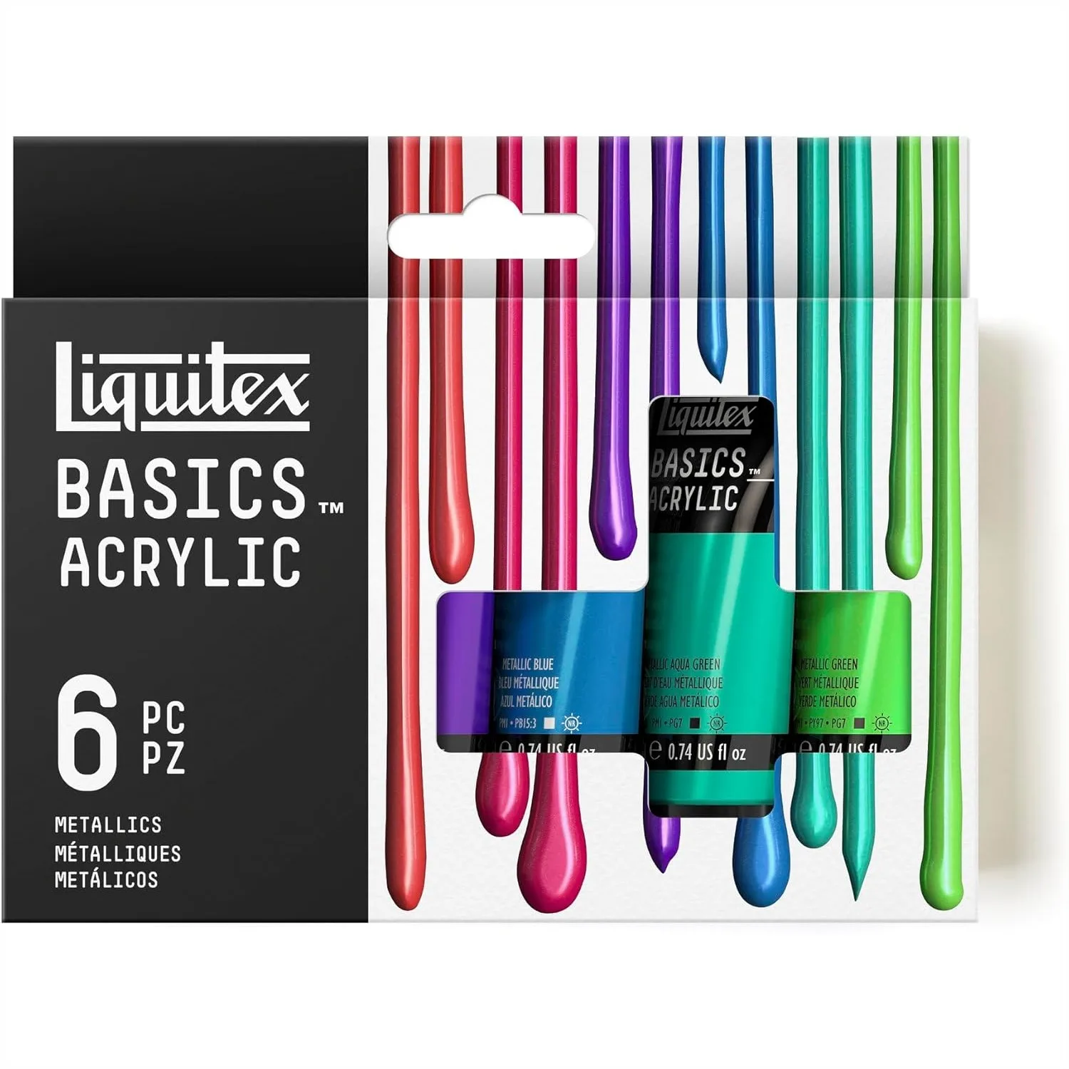 Liquitex BASICS Acrylic Paint Set, 6 x 22ml Metallic Tubes for Artists & Hobbyists
Liquitex BASICS Acrylic Paint Set, 6 x 22ml Metallic Tubes for Artists & Hobbyists