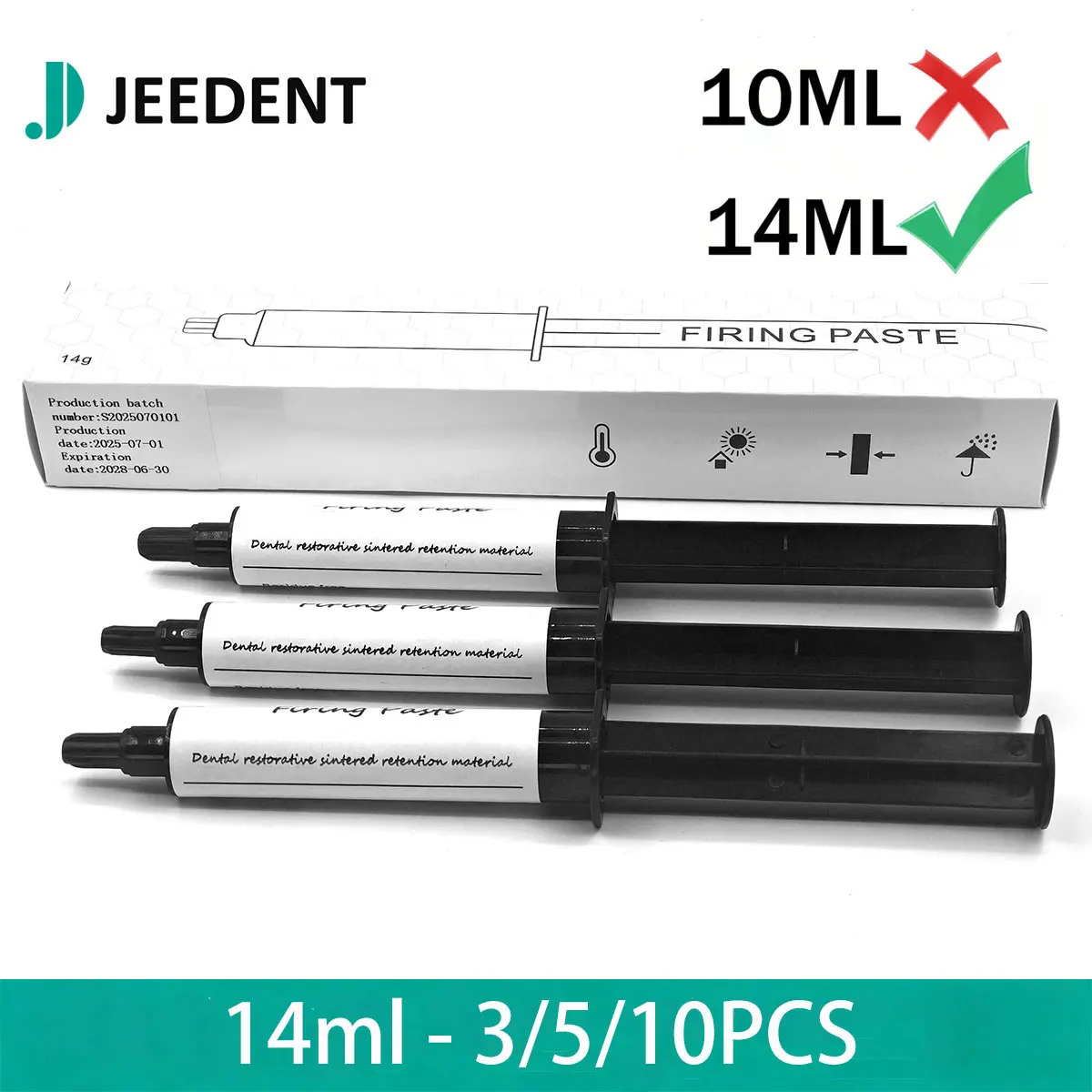 14ml-3/5/10pcs High Adhesion Dental Firing Paste Sintering Agent for Ceramic Crown/Bridge/Veneer Dental Lab Furnace Material
14ml-3/5/10pcs High Adhesion Dental Firing Paste Sintering Agent for Ceramic Crown/Bridge/Veneer Dental Lab Furnace Material