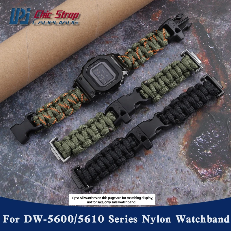 For Casio G-SHOCK DW-5600 GW-M5610 GW-B5600 GM-5600 Modified Nylon Watch Strap Outdoor Woven Watchband Steel Meatl Watch Case
For Casio G-SHOCK DW-5600 GW-M5610 GW-B5600 GM-5600 Modified Nylon Watch Strap Outdoor Woven Watchband Steel Meatl Watch Case