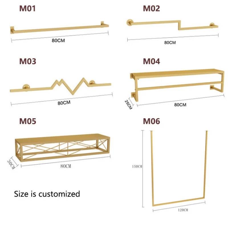 custom.Decor Fashion New Product Design Wall Mounted Women Clothes Racks Temperament Cloth Display Stands
custom.Decor Fashion New Product Design Wall Mounted Women Clothes Racks Temperament Cloth Display Stands