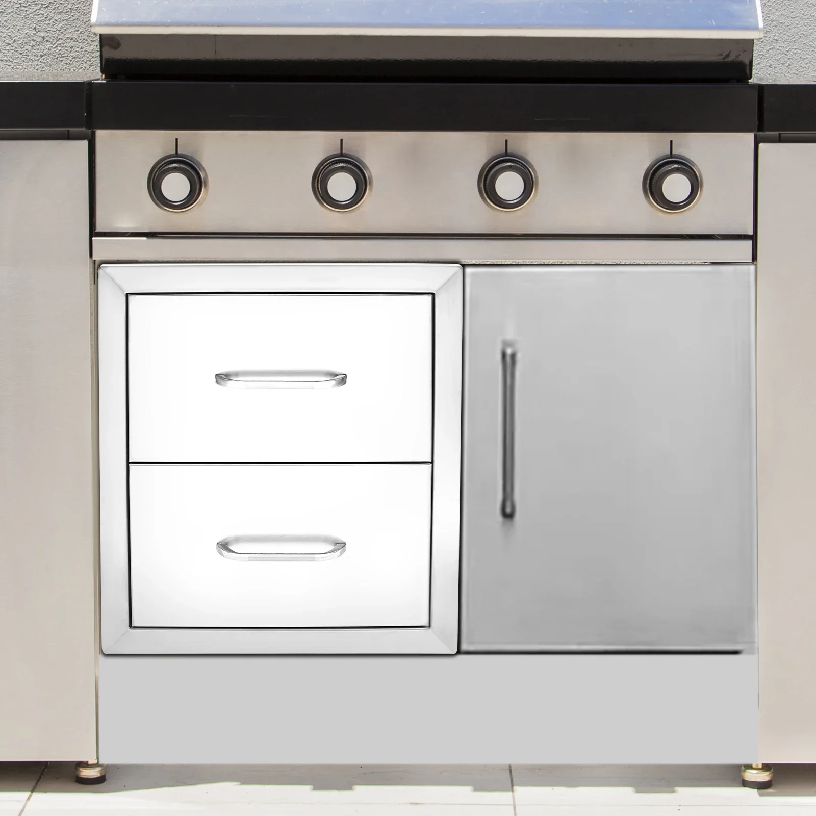 Stainless Steel Pull-Out Storage Drawers for BBQ Island – Outdoor Kitchen Essentials 
Stainless Steel Pull-Out Storage Drawers for BBQ Island – Outdoor Kitchen Essentials