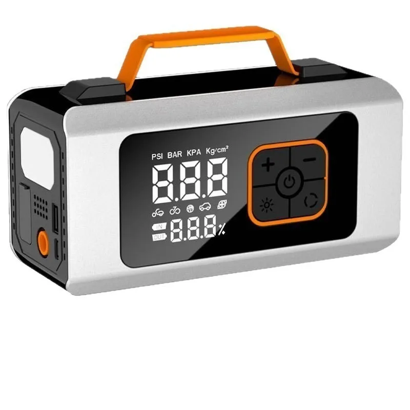 Large Capacity Vehicle Power Device Integrated Inflator and Jump Starter, Portable Tool for Car Ignition and Tyre Inflation
Large Capacity Vehicle Power Device Integrated Inflator and Jump Starter, Portable Tool for Car Ignition and Tyre Inflation