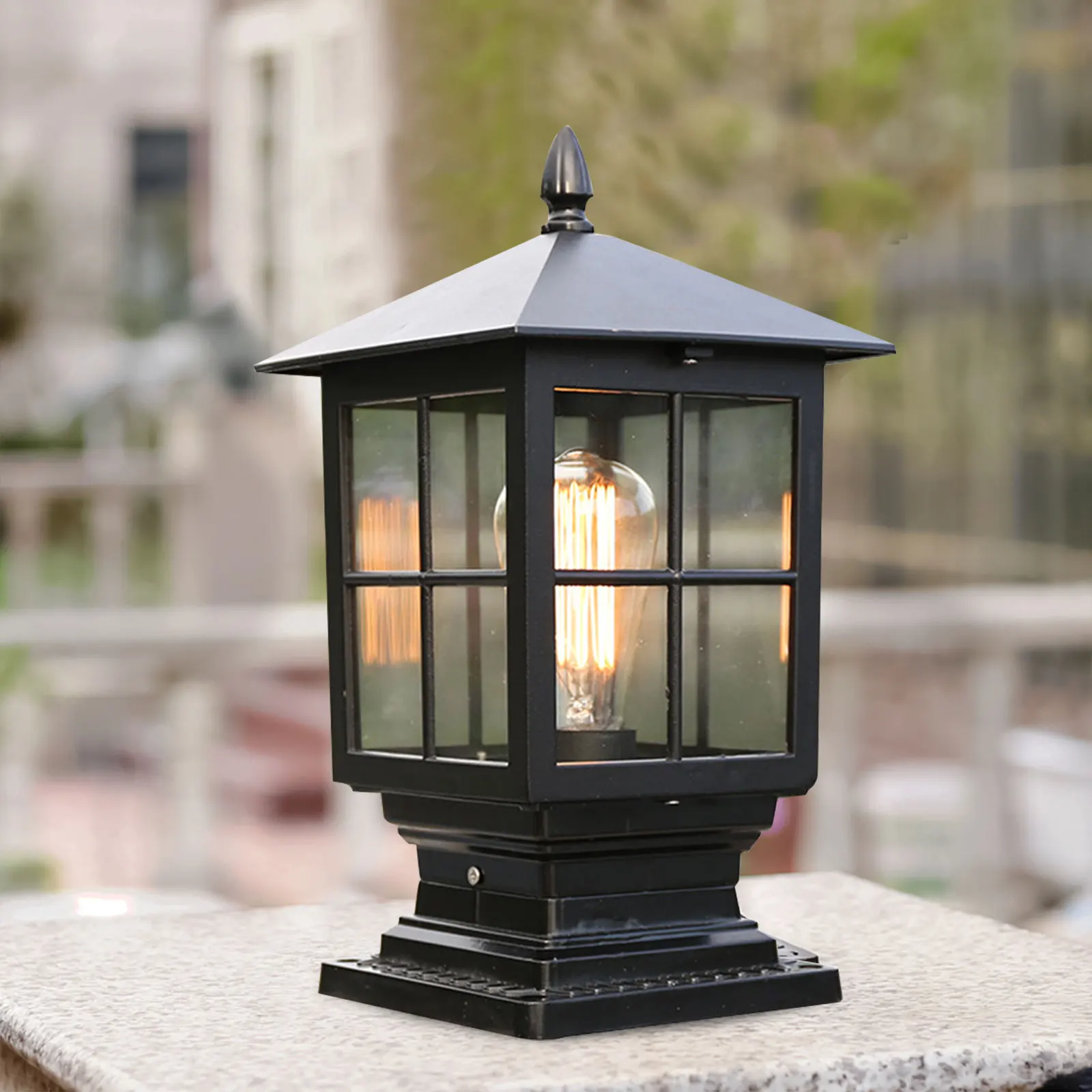 Outdoor Post Lights, IP54 Waterproof, Die-Cast Aluminum, Glass Construction, Vintage Pavilion Style, Easy Maintenance
Outdoor Post Lights, IP54 Waterproof, Die-Cast Aluminum, Glass Construction, Vintage Pavilion Style, Easy Maintenance