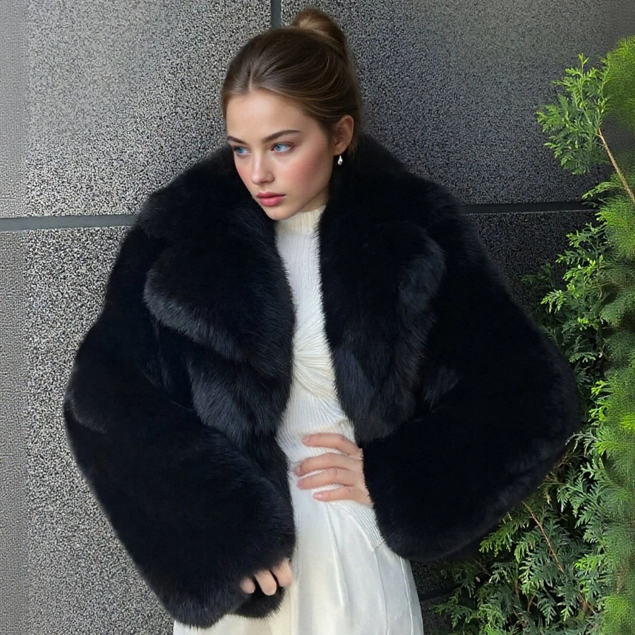 Black Fox Fur Coat With Suit Collar Natural Full Skin Fox Fur Jacket Genuine Leather Jackets Best Selling Real Fur Coat Women
Black Fox Fur Coat With Suit Collar Natural Full Skin Fox Fur Jacket Genuine Leather Jackets Best Selling Real Fur Coat Women