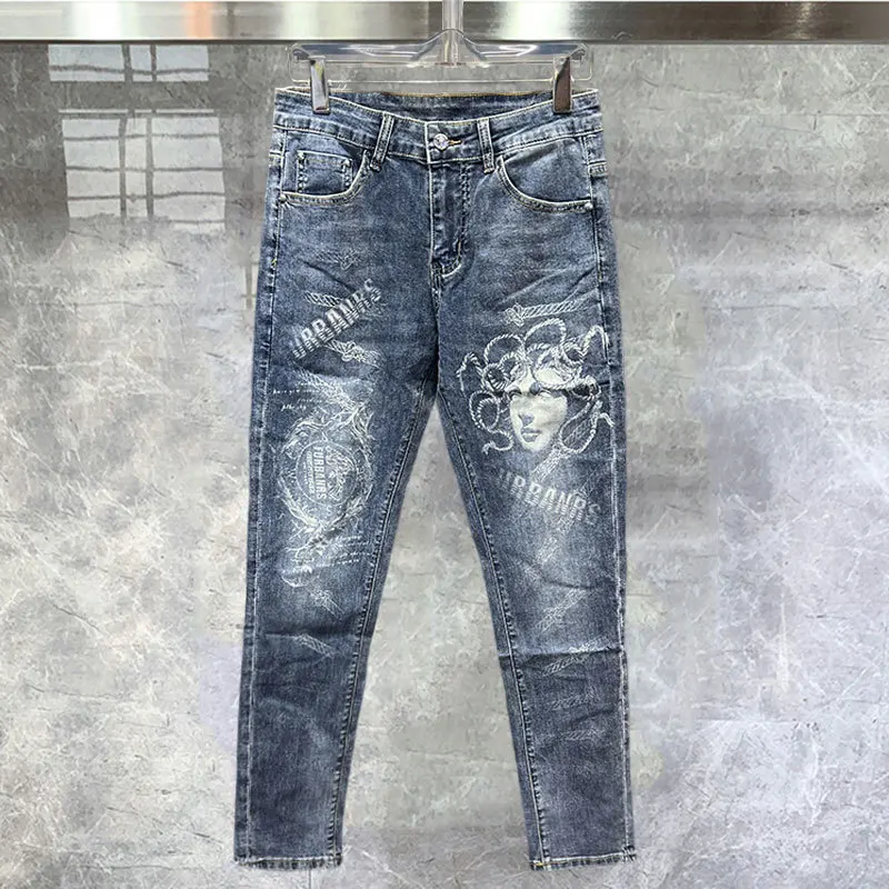 Printing Pant Jeans Men Streetwear Skinny Jeans Vintage Art Portrait Print Men Jeans Fashion Men Erkek Kot Pantolon Jeans Hombre
Printing Pant Jeans Men Streetwear Skinny Jeans Vintage Art Portrait Print Men Jeans Fashion Men Erkek Kot Pantolon Jeans Hombre