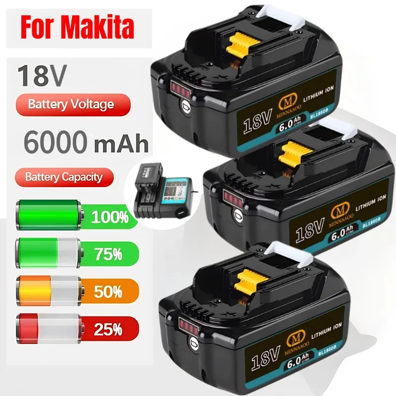 100% NEW For Makita 18V Battery 6.0Ah Replacing BL1830BL1840BL1850BL1860B LXT400 Tool Battery
100% NEW For Makita 18V Battery 6.0Ah Replacing BL1830BL1840BL1850BL1860B LXT400 Tool Battery