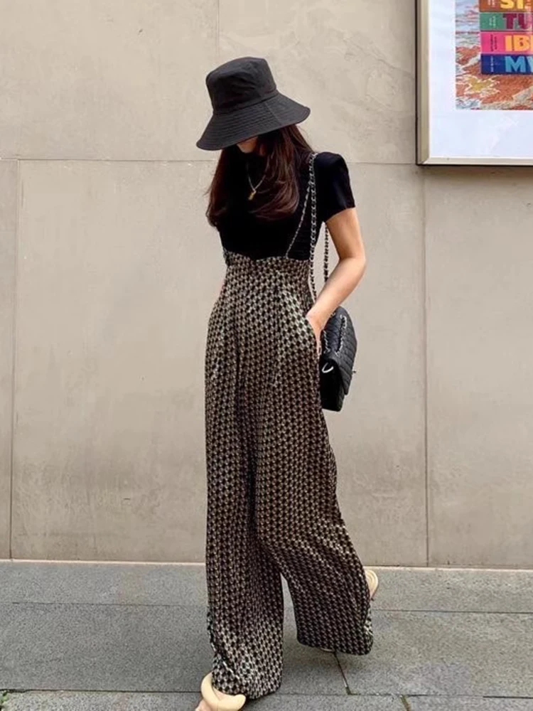 Ele Floral Print Loose Strap Jumpsuit Women's Summer New Sle Retro Faionable Drape Casual Long Pants High Waist
Ele Floral Print Loose Strap Jumpsuit Women's Summer New Sle Retro Faionable Drape Casual Long Pants High Waist