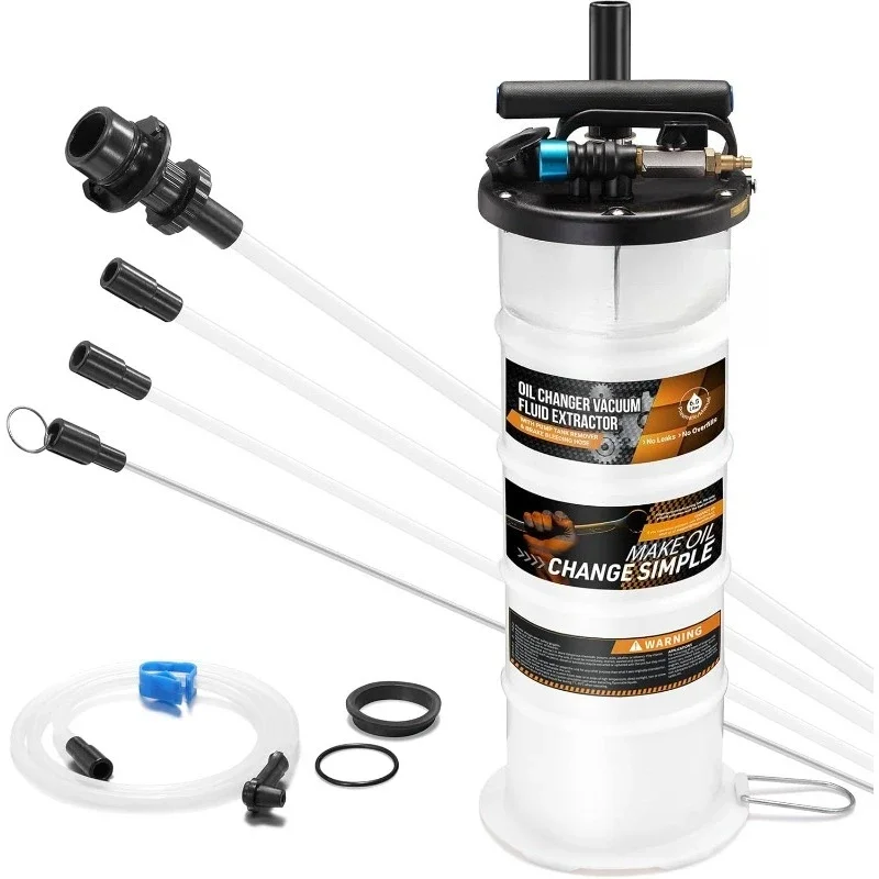 HOT UNCLES 6.5L Fluid Extractor - Pneumatic/Manual Vacumm Oil Extractor with Pump Tank Remover & 4 Tubes for Engine Oil Change
HOT UNCLES 6.5L Fluid Extractor - Pneumatic/Manual Vacumm Oil Extractor with Pump Tank Remover & 4 Tubes for Engine Oil Change