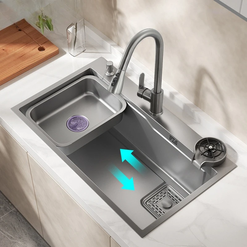 Nano Gun Gray Kitchen Sink Single Bowl 304 Stainless Steel Handcrafted Undermount for Home Use US European Markets Sink
Nano Gun Gray Kitchen Sink Single Bowl 304 Stainless Steel Handcrafted Undermount for Home Use US European Markets Sink