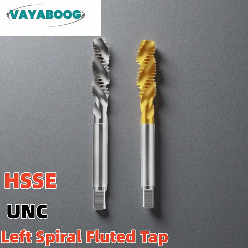 HSS-CO Left Spiral Fluted Tap UNC UNF4-40L 5-40L 10-24L 10-32L 1/4 5/16 3/8 1/2 Machine TIN-Coating Screw Thread Taps
HSS-CO Left Spiral Fluted Tap UNC UNF4-40L 5-40L 10-24L 10-32L 1/4 5/16 3/8 1/2 Machine TIN-Coating Screw Thread Taps