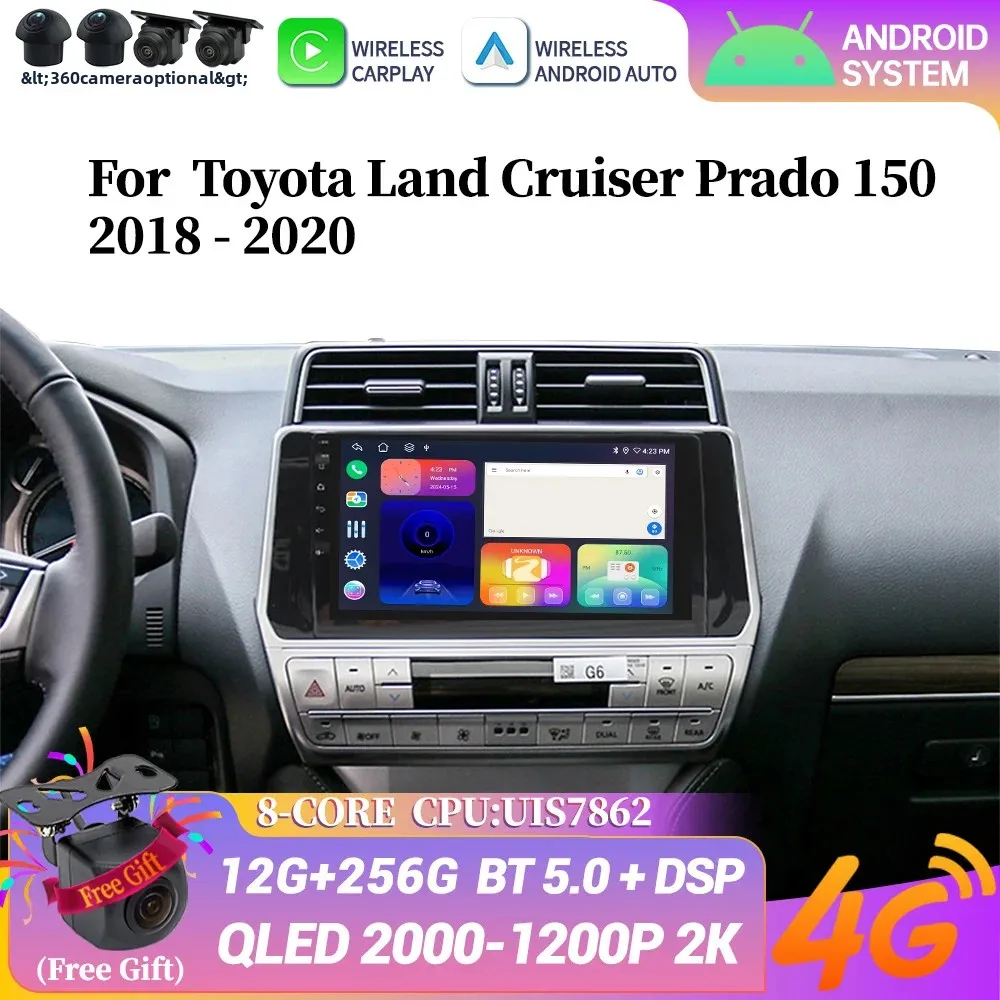 Android 14 Car Radio For Toyota Land Cruiser Prado 150 2018-2020 Navigation Wireless Bluetooth Carplay Multimedia Stereo Screen
Android 14 Car Radio For Toyota Land Cruiser Prado 150 2018-2020 Navigation Wireless Bluetooth Carplay Multimedia Stereo Screen