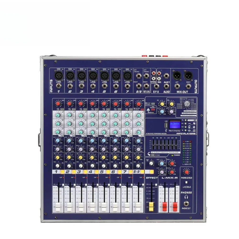 GAX-960E Audio Sound Cards & Mixers 8 Channel USB BT Mixing Console High Power Equipment 48V Phantom Power DSP Digital Effects
GAX-960E Audio Sound Cards & Mixers 8 Channel USB BT Mixing Console High Power Equipment 48V Phantom Power DSP Digital Effects
