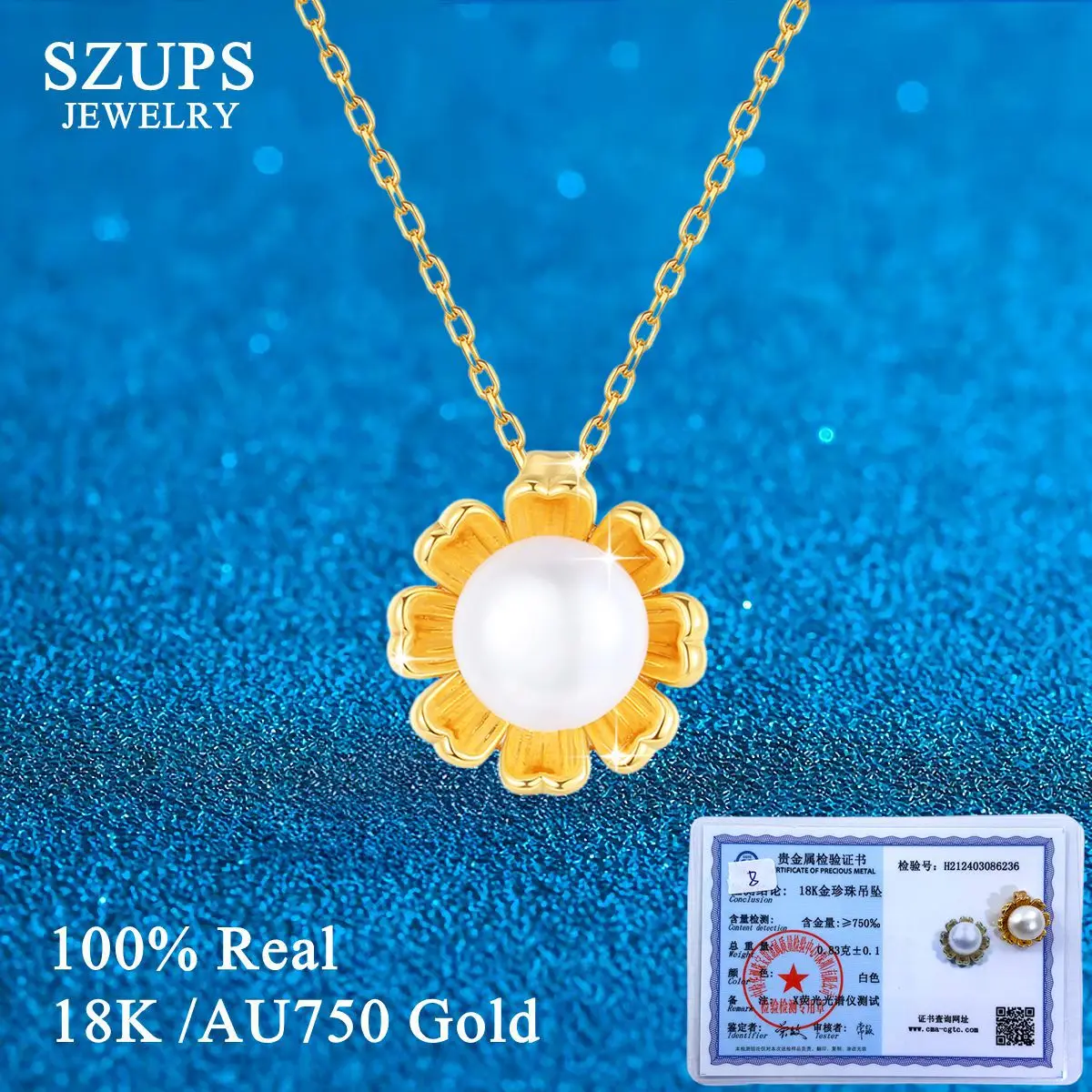 Real 18k Gold Pearl Necklace Pendant Single White Round Natural Pearl Clavicle Chain for Women Mom Wedding Gift Fine Jewelry
Real 18k Gold Pearl Necklace Pendant Single White Round Natural Pearl Clavicle Chain for Women Mom Wedding Gift Fine Jewelry