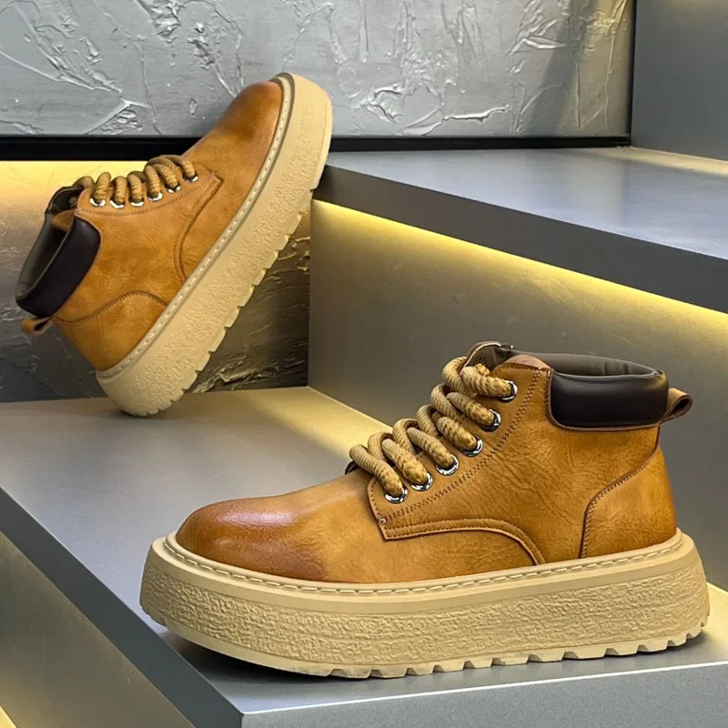 Мужские высокие зимние ботинки, хлопковые ботинки на подкладке, уличные морозостойкие кожаные зимние ботинки с мехом
Мужские высокие зимние ботинки, хлопковые ботинки на подкладке, уличные морозостойкие кожаные зимние ботинки с мехом