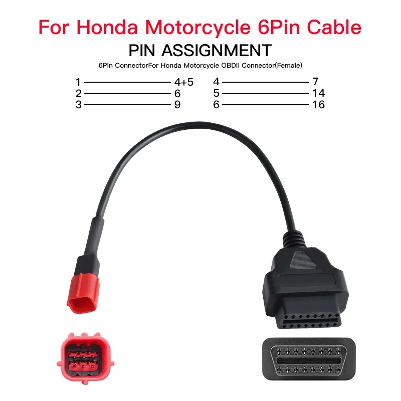 OBD2 Connector for Motorcycle Motobike For YAMAHA 3pin 4pin For HONDA 4Pin For KTM 6pin Moto For Ducati OBD OBD2 Extension Cable
OBD2 Connector for Motorcycle Motobike For YAMAHA 3pin 4pin For HONDA 4Pin For KTM 6pin Moto For Ducati OBD OBD2 Extension Cable