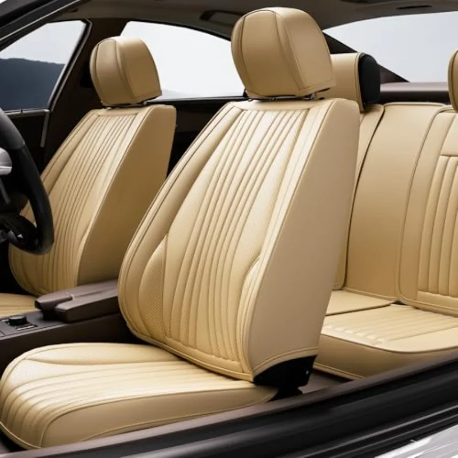 5 Pieces LB Front and Rear Car Seat Covers Waterproof Nappa Leather Full Set Car Seat Protectors Universal Auto Interior Fit fo
5 Pieces LB Front and Rear Car Seat Covers Waterproof Nappa Leather Full Set Car Seat Protectors Universal Auto Interior Fit fo