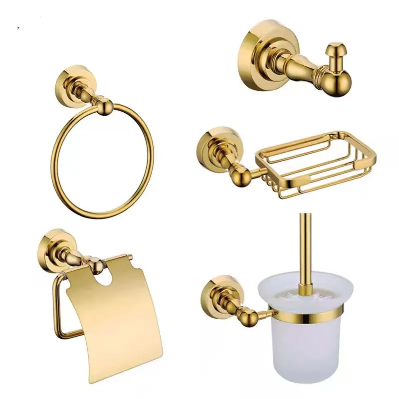Pure copper bathroom pendant gold towel rack retro bathroom pendant set
Pure copper bathroom pendant gold towel rack retro bathroom pendant set