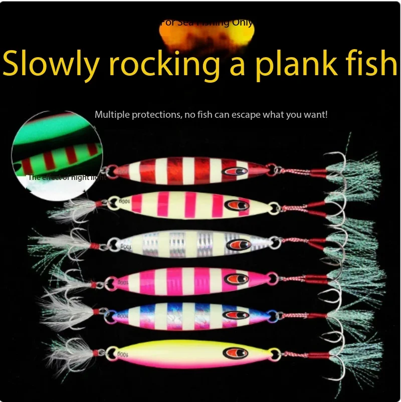 Deep Sea Boat Fishing Slow Pitch Jig Lure 80g 150g Metal Jig Bait For Hairtail Mackerel Saltwater Fishing
Deep Sea Boat Fishing Slow Pitch Jig Lure 80g 150g Metal Jig Bait For Hairtail Mackerel Saltwater Fishing