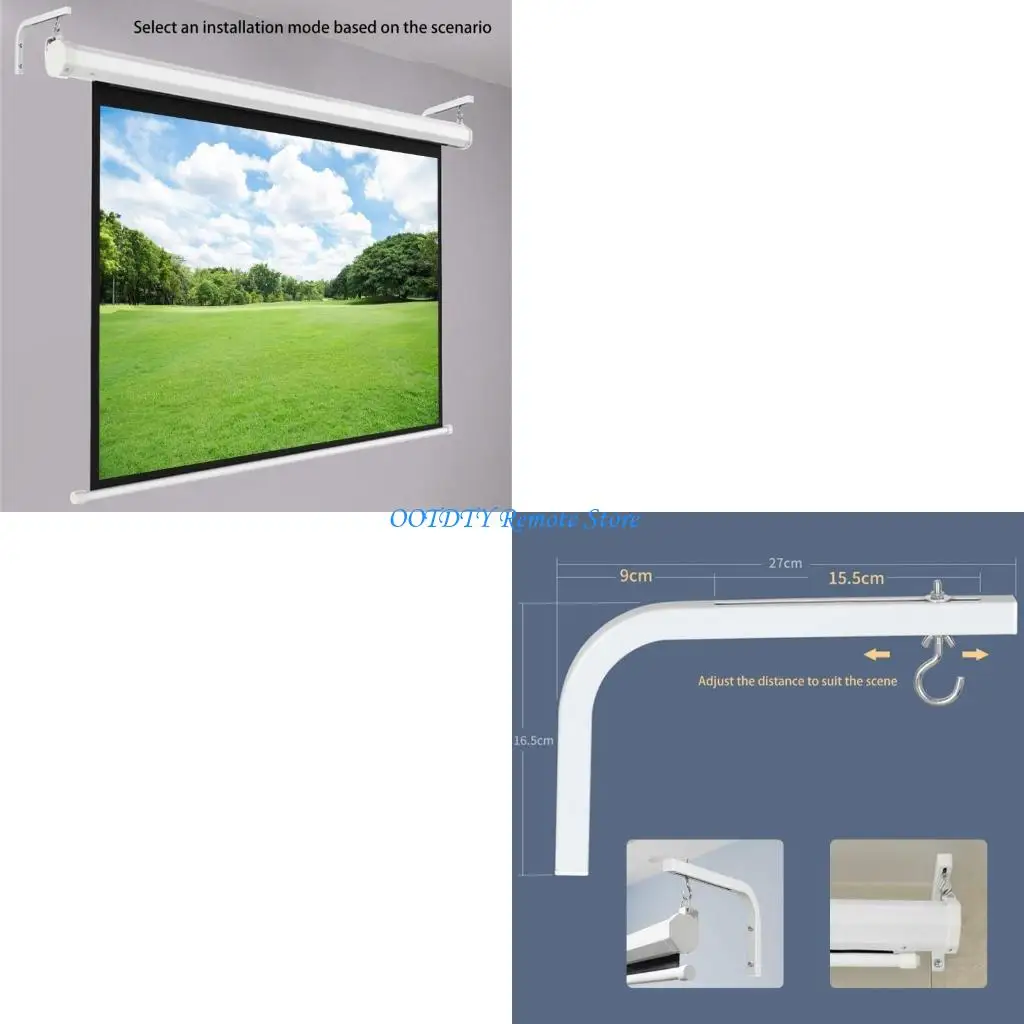 Universal L Shaped Projector Screen Ceiling Brackets, Ceiling and Wall Mountable with Complete Installation
Universal L Shaped Projector Screen Ceiling Brackets, Ceiling and Wall Mountable with Complete Installation