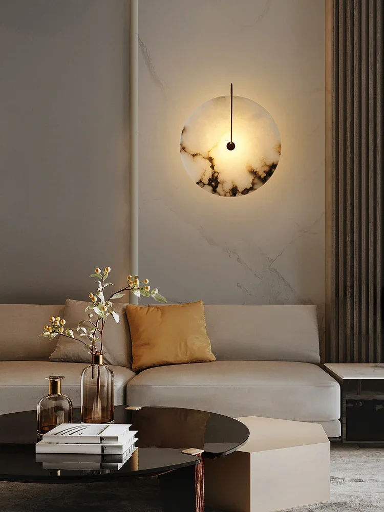 Modern Luxury Marble LED Wall Lamp Circular Stone Decorative Wall Lamp Living Room Bedroom Hallway Staircase Luxury Decoration
Modern Luxury Marble LED Wall Lamp Circular Stone Decorative Wall Lamp Living Room Bedroom Hallway Staircase Luxury Decoration