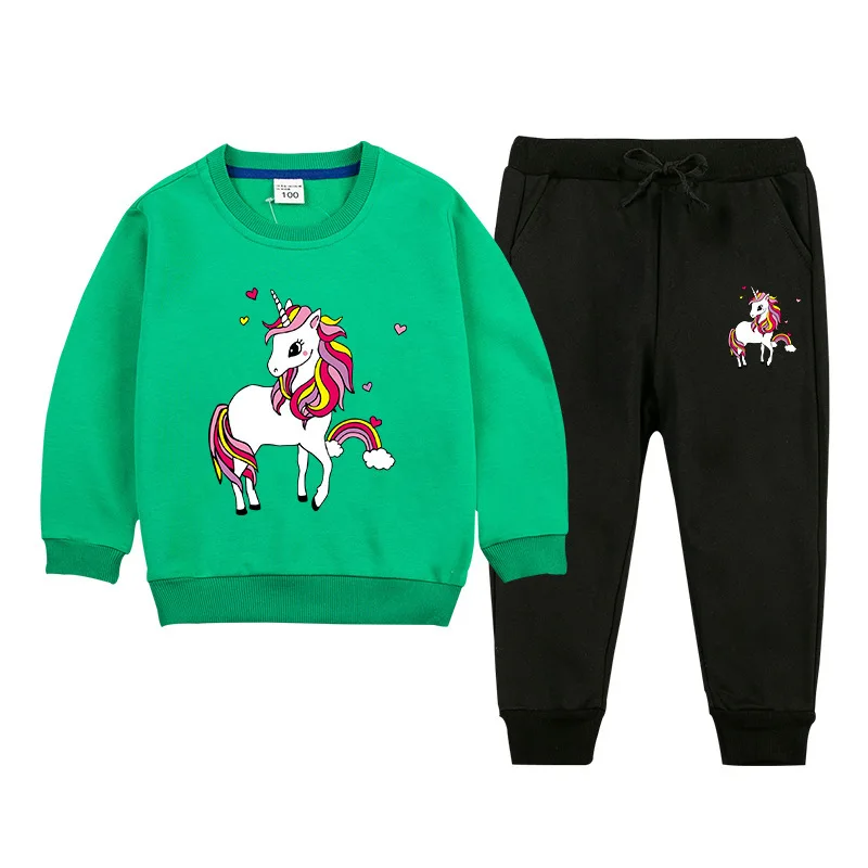 Unicorn printed Boys girls pure cotton sweater set 2022 new spring and autumn girls' Korean version sports two-piece set 2-8Y
Unicorn printed Boys girls pure cotton sweater set 2022 new spring and autumn girls' Korean version sports two-piece set 2-8Y