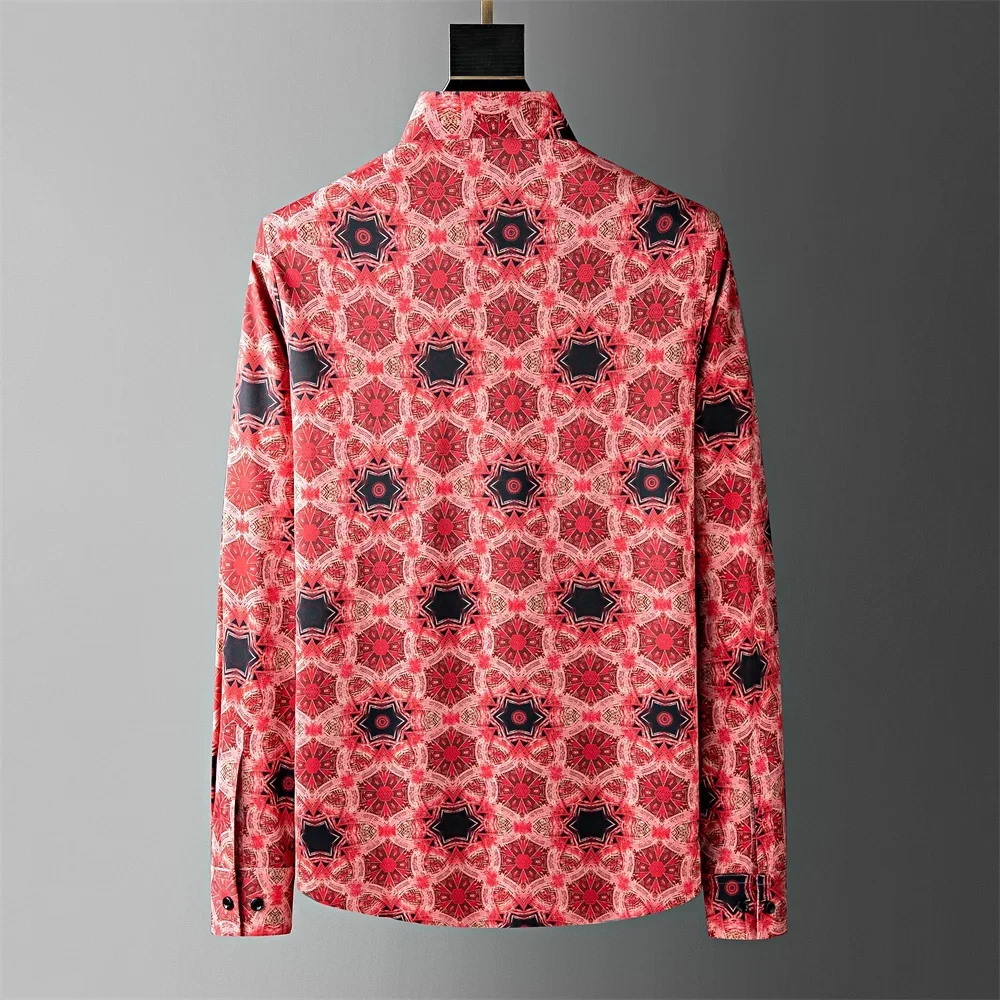 2024 Spring Printed Shirt Men Scarless Elastic Casual Shirts Long Sleeved Slim Business Formal Dress Shirts Party Tuxedo Blouse
2024 Spring Printed Shirt Men Scarless Elastic Casual Shirts Long Sleeved Slim Business Formal Dress Shirts Party Tuxedo Blouse