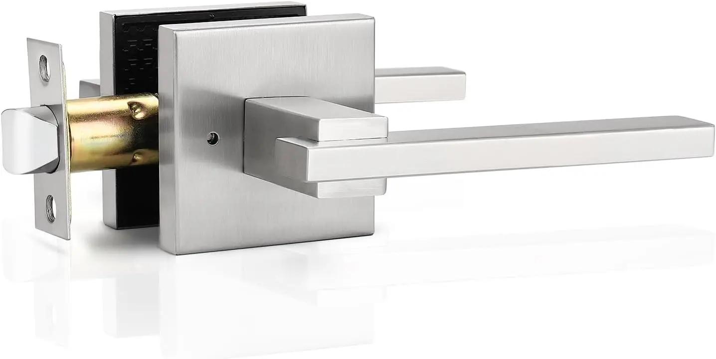 5 Pack Square Privacy Door Handle Satin Nickel Keyless Door Lever for Bed Bath, Interior Door with Privacy Function, Modern
5 Pack Square Privacy Door Handle Satin Nickel Keyless Door Lever for Bed Bath, Interior Door with Privacy Function, Modern