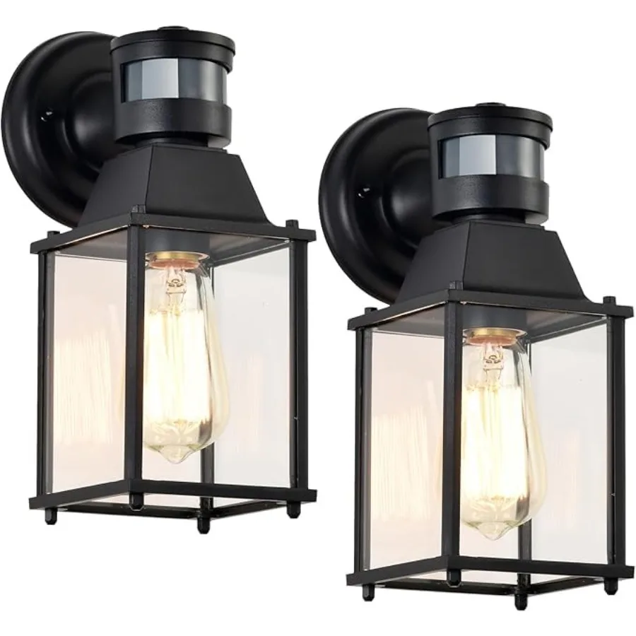 Motion Sensor Outdoor Wall Light Fixtures 2 Pack Black Exterior Wall Sconces Waterproof Outdoor Porch Lights for Front Door Gar
Motion Sensor Outdoor Wall Light Fixtures 2 Pack Black Exterior Wall Sconces Waterproof Outdoor Porch Lights for Front Door Gar