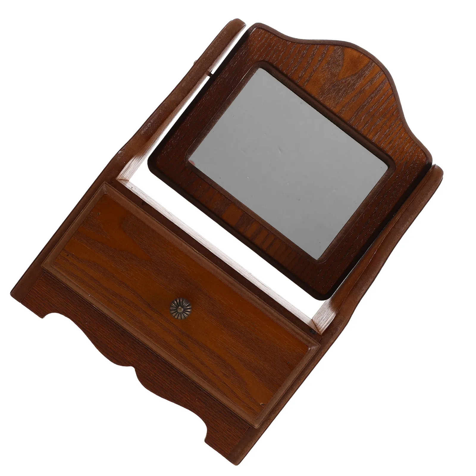 High Definition Wood Frame Makeup Mirror French Vintage Style with Storage Drawer Portable Table Top Vanity for Women Bedroom
High Definition Wood Frame Makeup Mirror French Vintage Style with Storage Drawer Portable Table Top Vanity for Women Bedroom