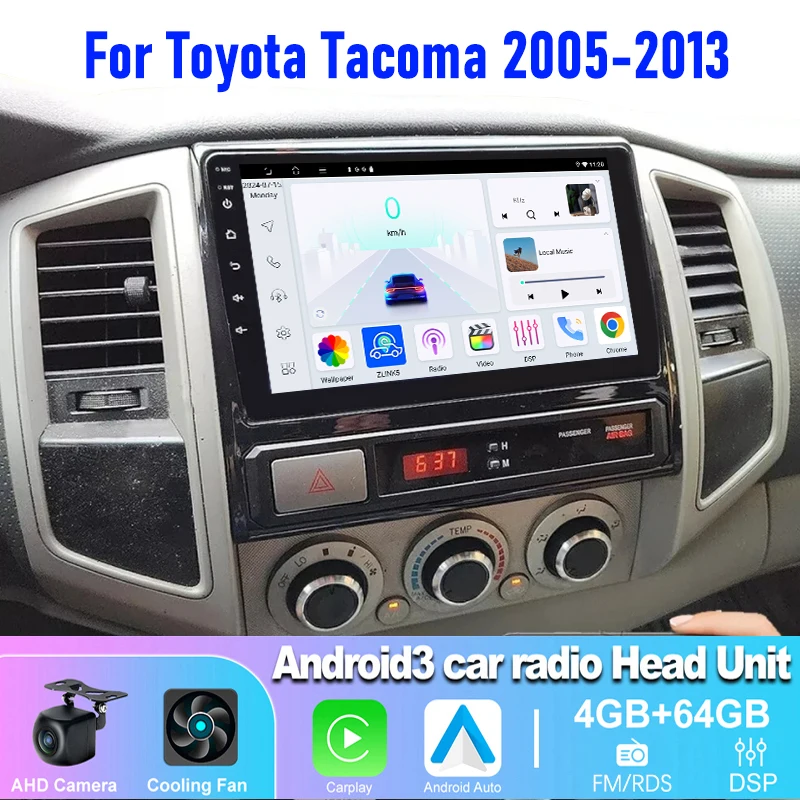 9" 4+64GB Car Radio Wireless Carplay For Toyota Tacoma 2005-2013 Android Auto Stereo Head Unit Bluetooth GPS BT
9" 4+64GB Car Radio Wireless Carplay For Toyota Tacoma 2005-2013 Android Auto Stereo Head Unit Bluetooth GPS BT