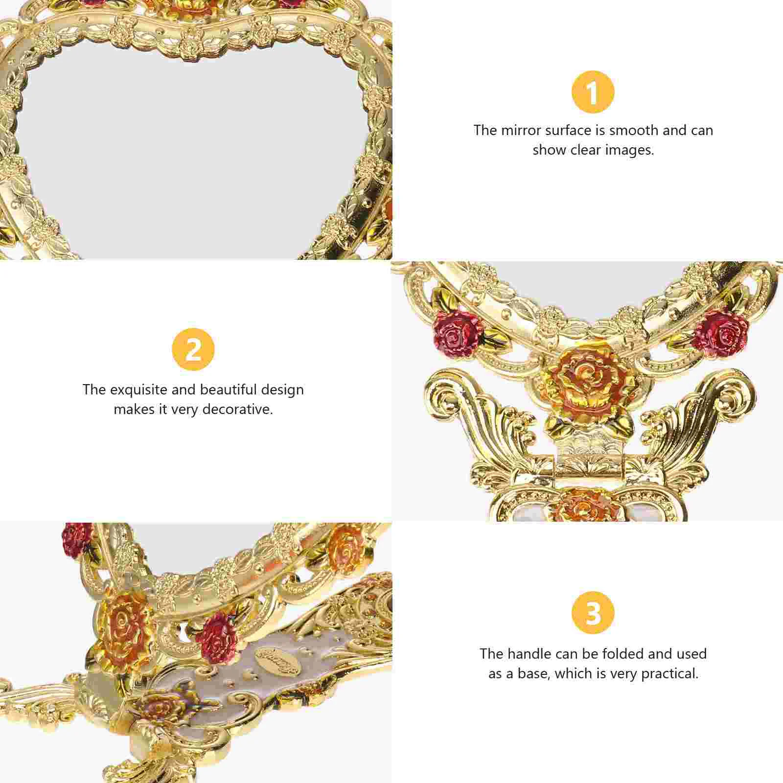 Love Makeup Mirror Personal Care Handle Vintage Handheld European Style Zinc Alloy Heart-shaped Female Gift Elegant
Love Makeup Mirror Personal Care Handle Vintage Handheld European Style Zinc Alloy Heart-shaped Female Gift Elegant