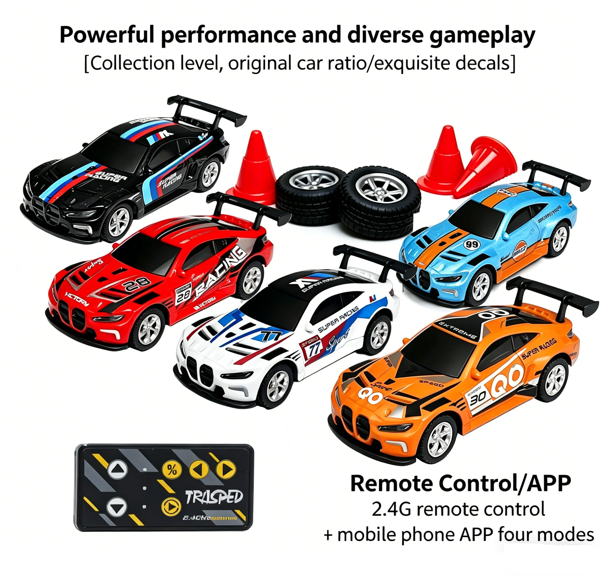 1:64 Alloy RC Drift Car 2.4G Remote & APP Control Adjustable Speed Mini Racing Car Toy for Kids Boys Birthday Gift
1:64 Alloy RC Drift Car 2.4G Remote & APP Control Adjustable Speed Mini Racing Car Toy for Kids Boys Birthday Gift