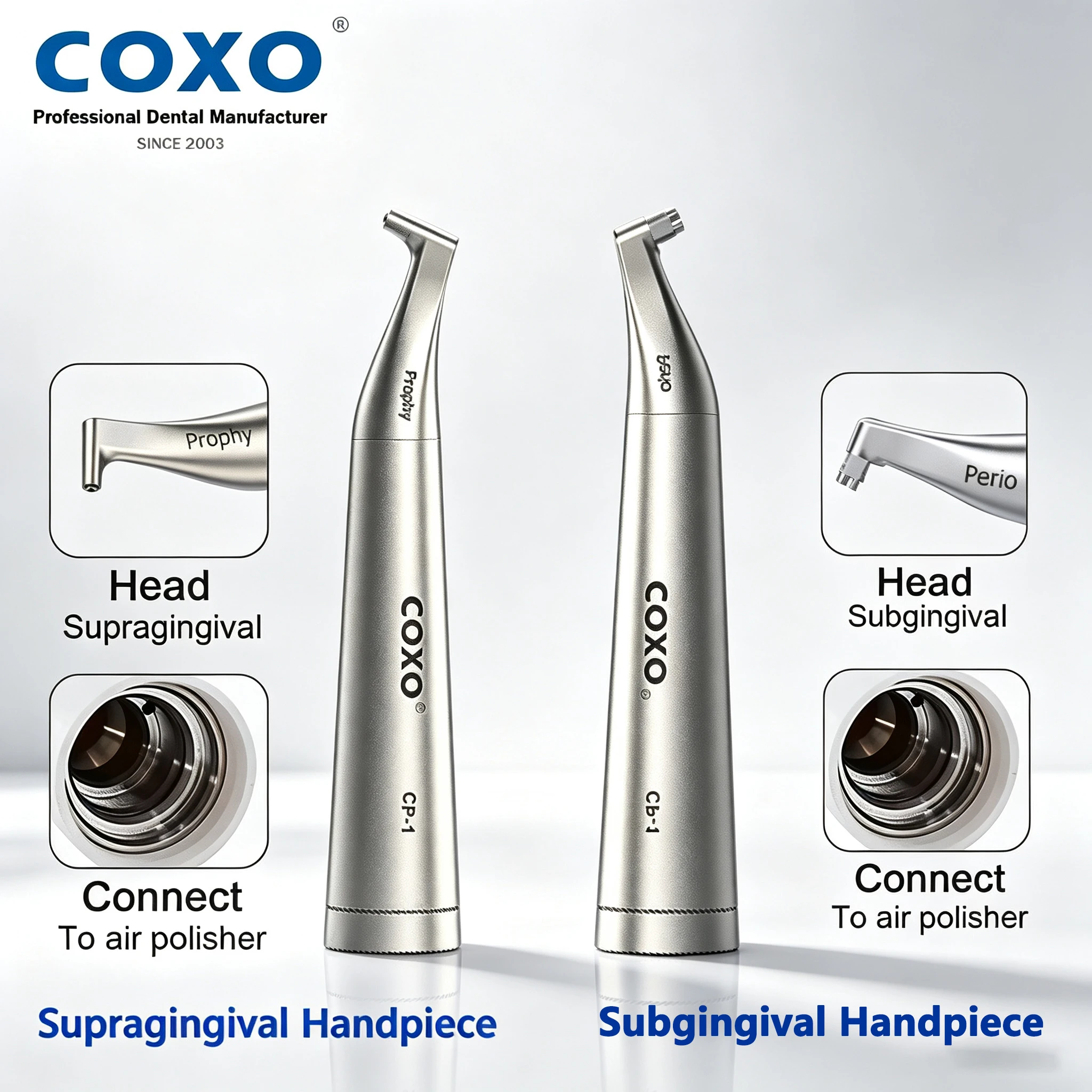 COXO CP-1 Dental Air Polisher Handpiece Sandblasting Nozzle Supragingival Subgingival Periodontal Dentistry Air Polisher Tools
COXO CP-1 Dental Air Polisher Handpiece Sandblasting Nozzle Supragingival Subgingival Periodontal Dentistry Air Polisher Tools