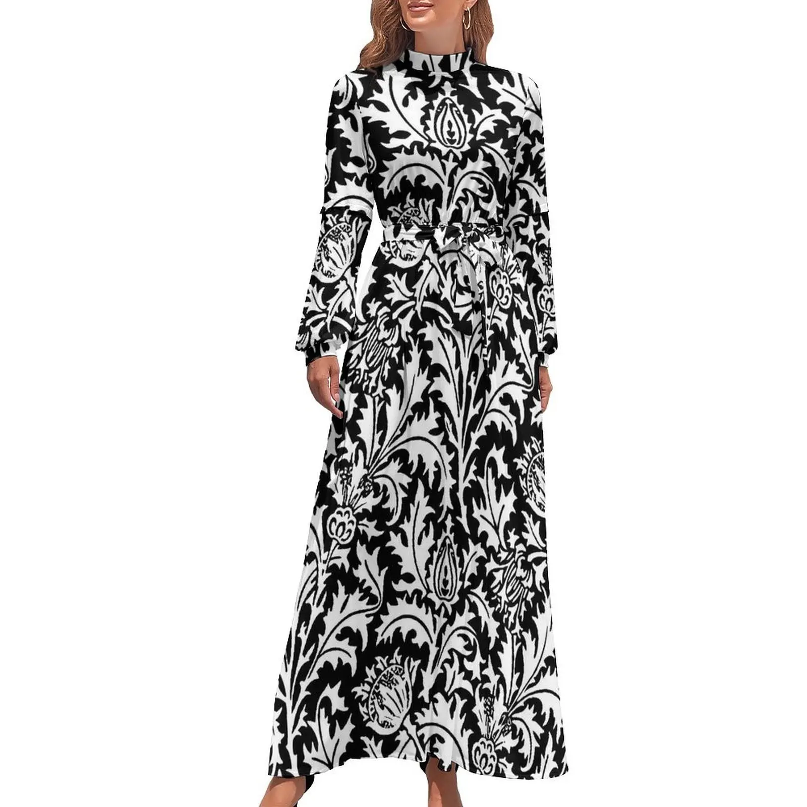Art Nouveau Dress Long-Sleeve William Morris Damask Vintage Maxi Dress High Waist Street Fashion Design Bohemia Long Dresses
Art Nouveau Dress Long-Sleeve William Morris Damask Vintage Maxi Dress High Waist Street Fashion Design Bohemia Long Dresses