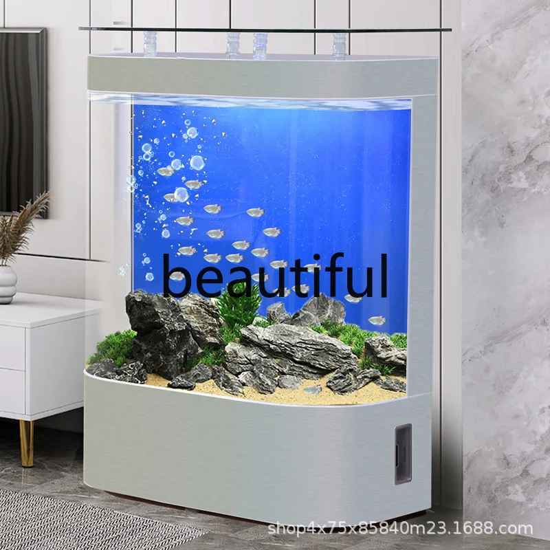 Source factory big bend goldfish tank living room medium household glass against the wall floor ecological lazy aquarium
Source factory big bend goldfish tank living room medium household glass against the wall floor ecological lazy aquarium