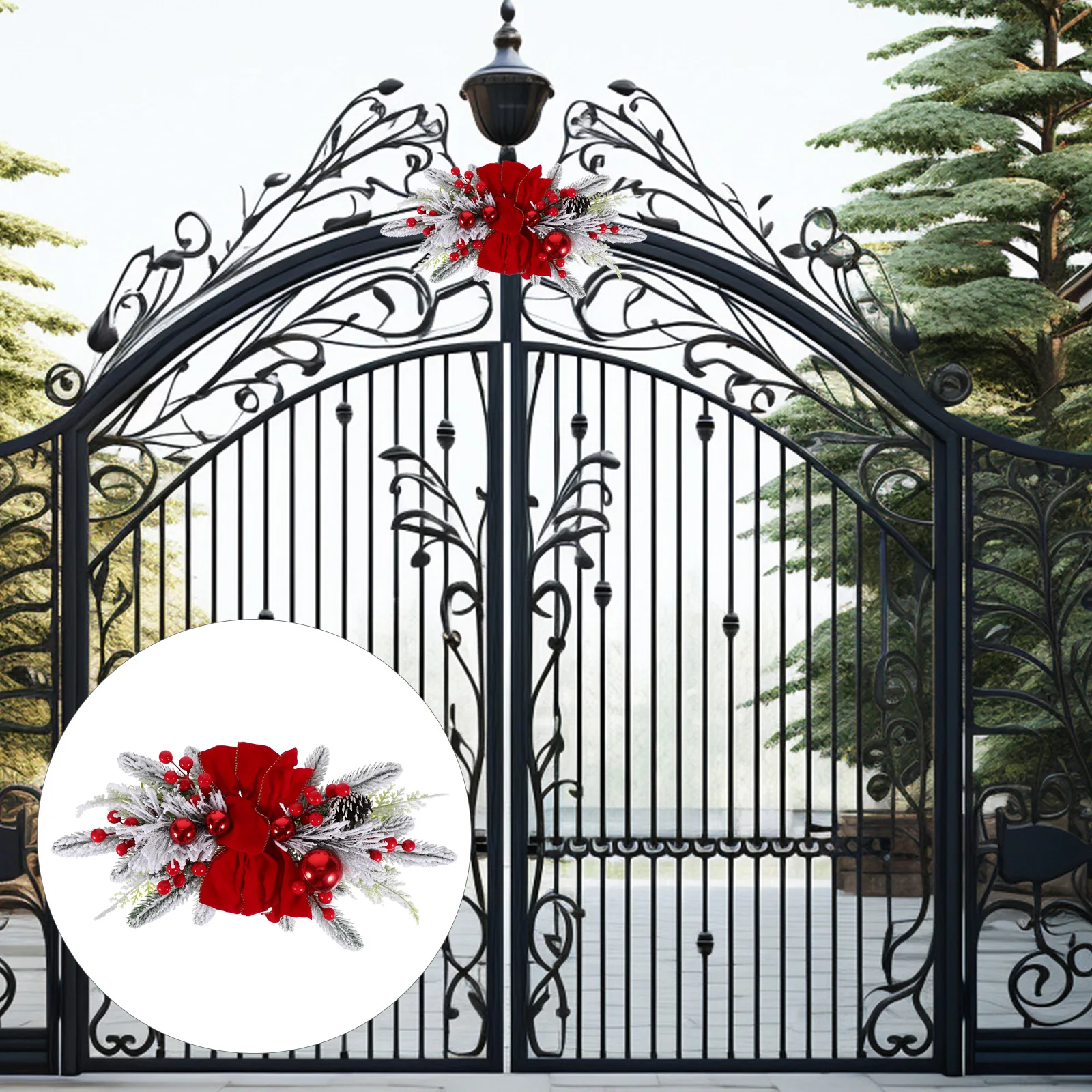Christmas Wreath Pendant 45x20cm Red Door Decoration Stair Rail Holiday Xmas Glowing nament Reusable
Christmas Wreath Pendant 45x20cm Red Door Decoration Stair Rail Holiday Xmas Glowing nament Reusable