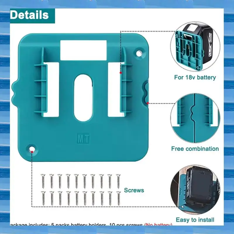 AT53 Battery Storage Organizers Formakita Battery Tools Machine Holder Wall Mount Bracket Battery Storage Rack
AT53 Battery Storage Organizers Formakita Battery Tools Machine Holder Wall Mount Bracket Battery Storage Rack