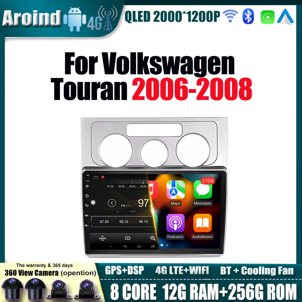 Android Car Auto Radio Automotive for Volkswagen Touran 2006 2007 2008 Navigation GPS Bluetooth 4G LTE Multimedia Video Player
Android Car Auto Radio Automotive for Volkswagen Touran 2006 2007 2008 Navigation GPS Bluetooth 4G LTE Multimedia Video Player